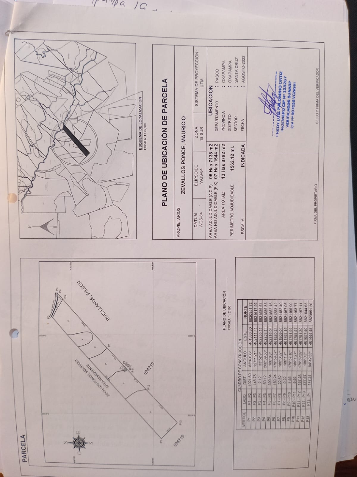 TERRENO OXAPAMPA 13.8 Hectareas 